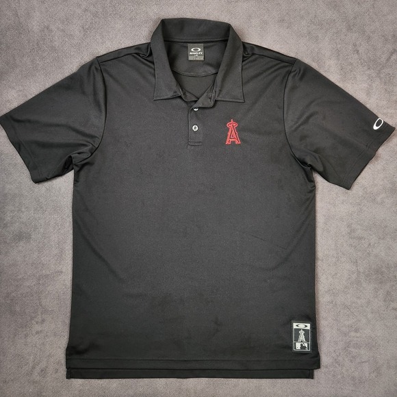 Oakley Other - Oakley Los Angeles Angels MLB Polo Shirt Mens Large Black Golf